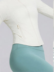 RibForm Cropped Stand-Collar Jacket