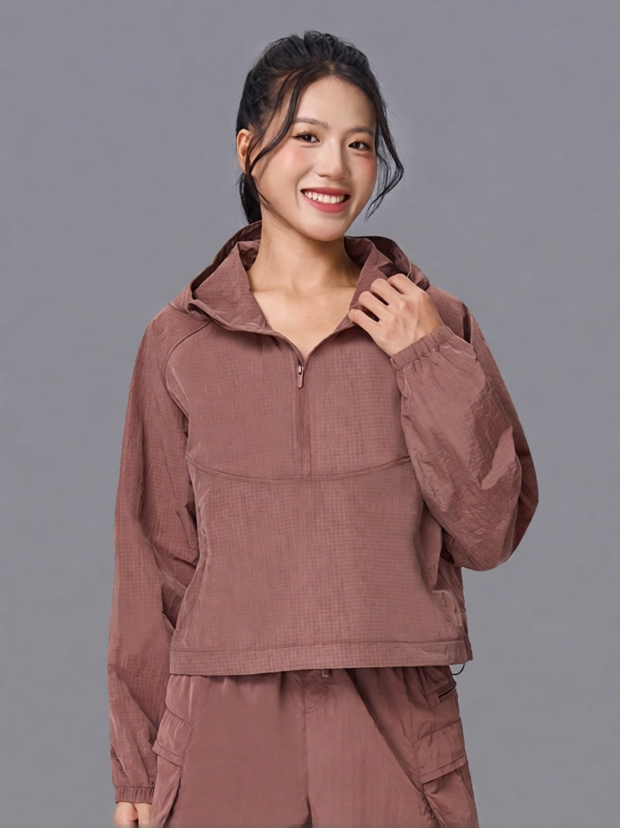 AeroShield Half-Zip Hooded Jacket