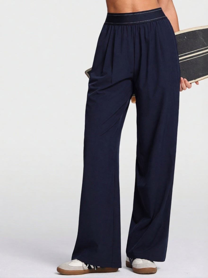 FlowEase High-Rise Wide-Leg Pants