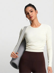 RibForm Cropped Long-Sleeve Top