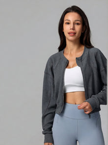 MoveEase Cropped Zip Jacket