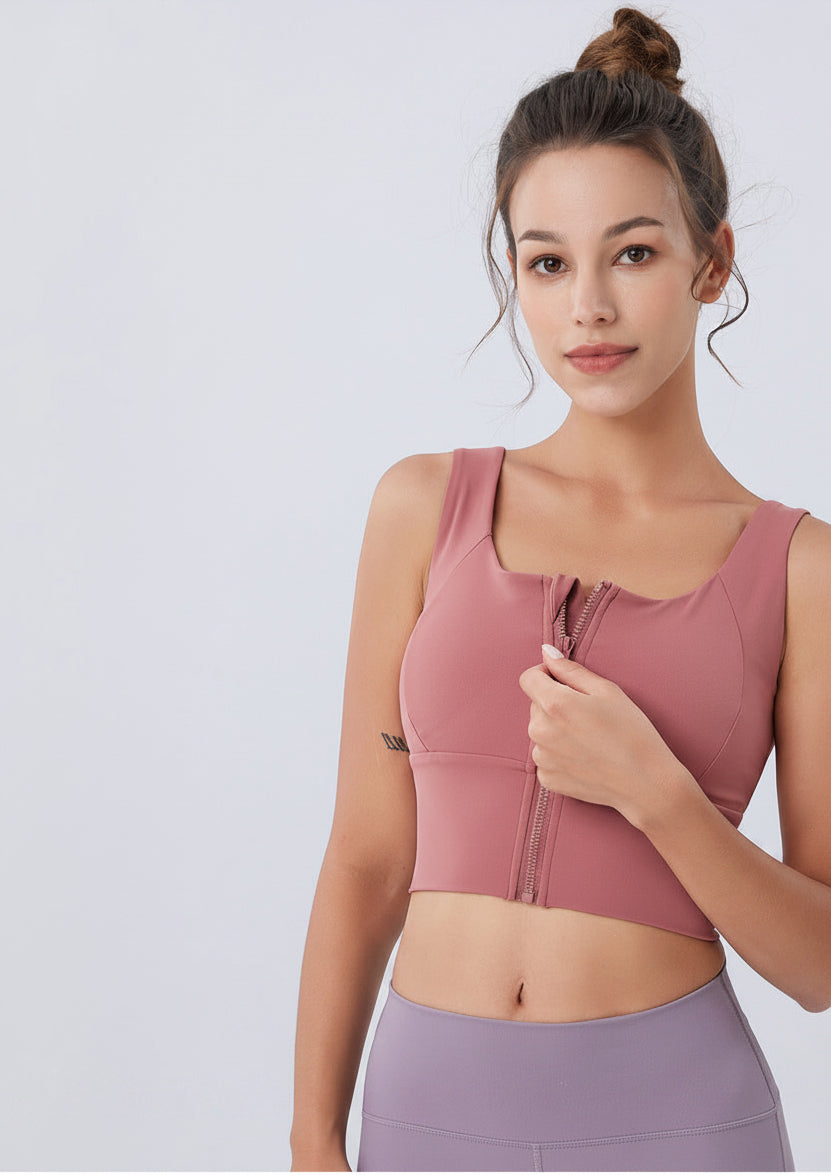 MotionSupport Zip-Front Sports Bra