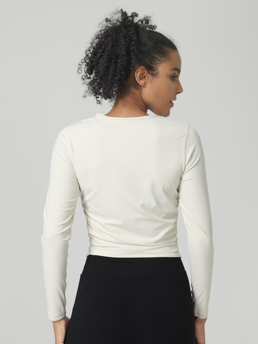 RibForm Cropped Long-Sleeve Top