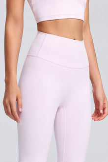SecondSkin Sculpt Leggings — close-up of the pale pink high-rise waistband