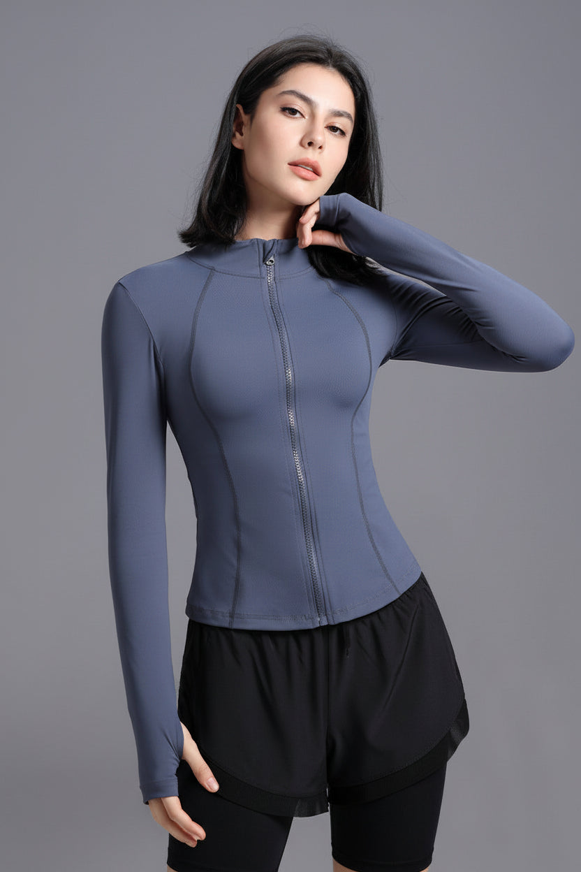 ThermaSoft Cropped Stand-Collar Jacket