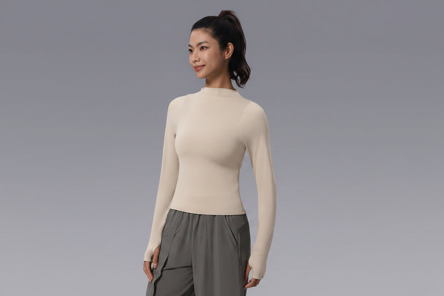 MoveEase High-Neck Long-Sleeve Top