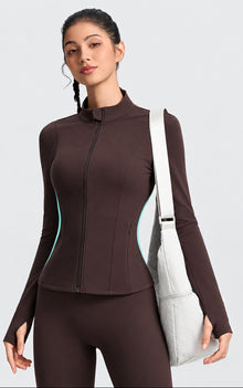DefineSculpt Stand-Collar Zip Jacket - LuxEra Style